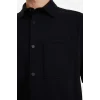 Defacto F8616AXBK81 Siyah %100 Pamuk Boxy Fit Gömlek