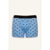 Defacto G9379AXBK81 Siyah Regular Fıt Sebze Baskılı 3lü Boxer