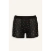 Defacto G9379AXBK81 Siyah Regular Fıt Sebze Baskılı 3lü Boxer