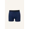 Defacto G9371AXGN614 Yeşil Regular Fıt Baskılı 3lü Boxer