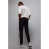 Defacto S3309AZBK81 Siyah Slim Fit Sporcu İnce Jogger Eşofman Altı Dar Kesim Fermuarlı Basic Standart Paça
