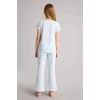 Defacto H0152A8BE773 Mavi %100 Pamuklu 2li Pijama Takımı Kız Çocuk