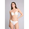 Defacto T8481AZER105 Ekru Micro Kaplı Yarım Dolgulu Balenli Straplez Sütyen