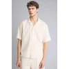 Defacto C7578AXBG734 Bej %100 Pamuk Relax Fit Gömlek