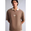 Defacto G5812AXBN604 Kahve Loose Fıt Polo Tişört