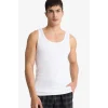 Defacto Y9056AZBK27 Siyah %100 Pamuk Slım Fıt Ribana 2li Atlet