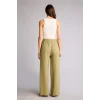 Defacto E3934AXKH479 Haki Wıde Leg Yüksek Bel Müslin Pantolon