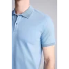 Defacto T5259AZBE299 Mavi Pamuklu Slım Fıt Polo Yaka Pike Kısa Kollu Polo Tişört