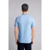 Defacto T5259AZBE299 Mavi Pamuklu Slım Fıt Polo Yaka Pike Kısa Kollu Polo Tişört