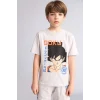 Defacto H4108A8GR184 Gri Dragon Ball Regular Fıt 2li Pijama Takımı Erkek Çocuk