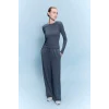 Defacto D7128AXAR126 Antrasit Wıde Leg Geniş Paça Standart Boy Modal Sporcu Pantolon