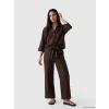 LCW Vision Kahverengi Oversize Kadın Gömlek