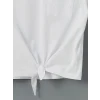 LCW Kids Beyaz Bisiklet Yaka Kız Çocuk Tişört