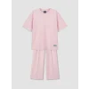 LCW Kids Pembe Kısa Kollu Kız Çocuk Soft Touch Takım