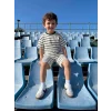 LCW Kids Siyah Çizgili Erkek Çocuk Şortlu Takım
