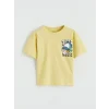 LCW Kids Sarı Baskılı Erkek Çocuk Şortlu Takım