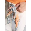 Defacto A0671AXBE106 Mavi Kadın Desenli Pamuklu Bandana