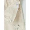 LCW Kids Ekru Kız Çocuk Taş İşlemeli Gabardin Pantolon