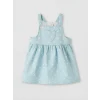 LCW baby Mavi Kalp Desenli Kız Bebek Gabardin Elbise ve Tişört