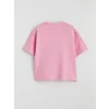 LCW Kids Pembe Bisiklet Yaka Kız Çocuk Tişört ve Eşofman Altı