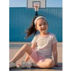 LCW Kids Pembe Simli Kalp Nakışlı Kız Çocuk Tişört
