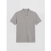 LCWAIKIKI Classic Gri Polo Yaka Dokulu Erkek Tişört