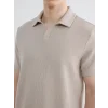 XSIDE Bej Polo Yaka Erkek Tişört