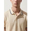 LCWAIKIKI Classic Bej Polo Yaka Pike Erkek Tişört
