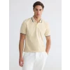 LCWAIKIKI Classic Bej Polo Yaka Pike Erkek Tişört