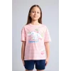Defacto H3483A8PN238 Pembe My Melody Relax Fıt Bisiklet Yaka Kısa Kollu Tişört Kız Çocuk