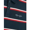 XSIDE Lacivert Polo Yaka Çizgili Erkek Tişört