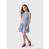 LCW Kids Mavi Kalp Nakışlı Kız Çocuk Jean Elbise