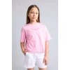 Defacto H7880A8PN253 Pembe Şort Tişört 2li Takım Kız Çocuk