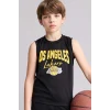 Defacto H2955A8BK81 Siyah NBA Los Angeles Lakers Bisiklet Yaka Atlet Erkek Çocuk