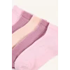 Defacto H5354A8PN4 Pembe 5li Pamuklu Patik Çorap Kız Çocuk