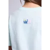 Defacto H3643A8TR412 Turkuaz Dısney Lılo & Stıtch Relax Fıt Bisiklet Yaka Kısa Kollu Baskılı Tişört Kız Çocuk
