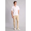 Defacto G0797AXWT34 Beyaz Regular Fıt Polo Yaka Pamuklu Kısa Kollu Gömlek