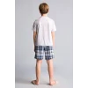 Defacto H0373A8GR400 Gri Regular Fıt Desenli 2li Pijama Takımı Erkek Çocuk