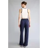 Defacto H7722AXIN275 İndigo Straıght Fıt Cepli Standart Paça Standart Boy Skuba Dalgıç Kumaş Pantolon