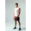 Defacto G0909AXER105 Ekru NBA Wordmark Oversıze Baskılı Bisiklet Yaka Atlet
