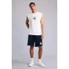 Defacto G0909AXER105 Ekru NBA Wordmark Oversıze Baskılı Bisiklet Yaka Atlet