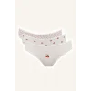 Defacto H0922AXRD347 Kırmızı %100 Pamuk 3lü Meyve Desenli Külot Set