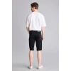 Defacto G8662AXNM40 Siyah Regular Fıt Kemerli Bel Jean Bermuda Şort
