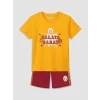 LCW Kids Turuncu Galatasaray Baskılı Erkek Çocuk Pijama Takımı