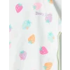 LCW Kids Yeşil Bisiklet Yaka Baskılı Kız Çocuk Tişört 2li