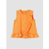 LCW Kids Turuncu Fırfırlı Kız Çocuk Bluz ve Pantolon