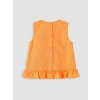 LCW Kids Turuncu Fırfırlı Kız Çocuk Bluz ve Pantolon