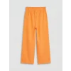 LCW Kids Turuncu Fırfırlı Kız Çocuk Bluz ve Pantolon