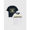 LCW Kids Beyaz Fenerbahçe Baskılı Erkek Çocuk Tişört 2li