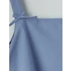 LCW Kids Mavi Kare Yaka Kız Çocuk Poplin Elbise